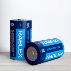 Батарейка сольова Rablex D R20, 1,5V, 2шт/уп